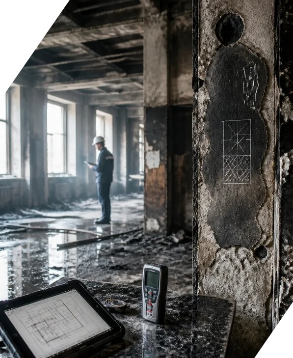 Обследование зданий после пожара в Солнечногорске от 15612 р. | ЭкспертизаРоссия